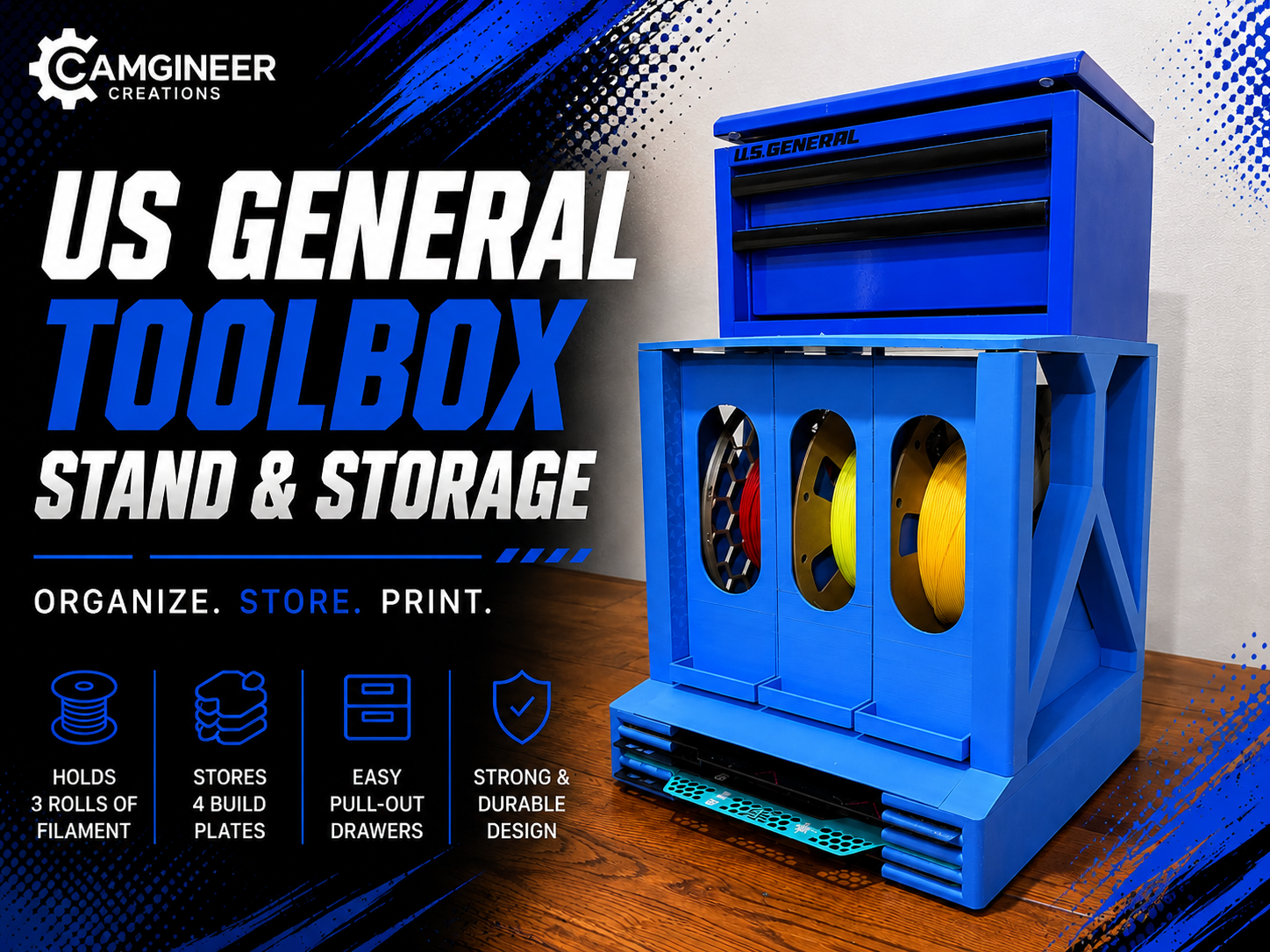 US General Toolbox Stand & Storage