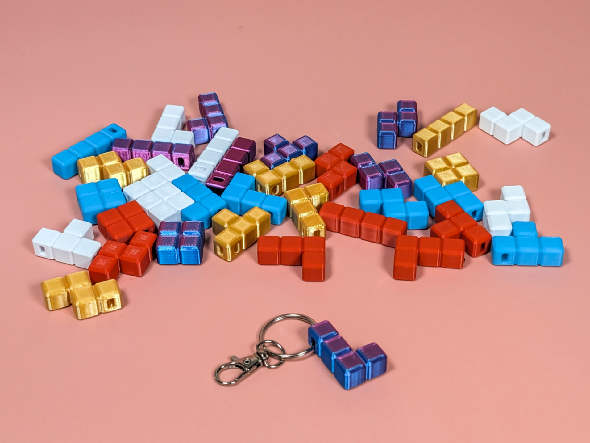 Tetris Pieces Keyrings