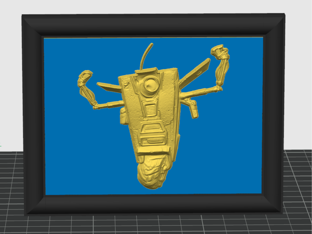 claptrap plaque from borderlands game