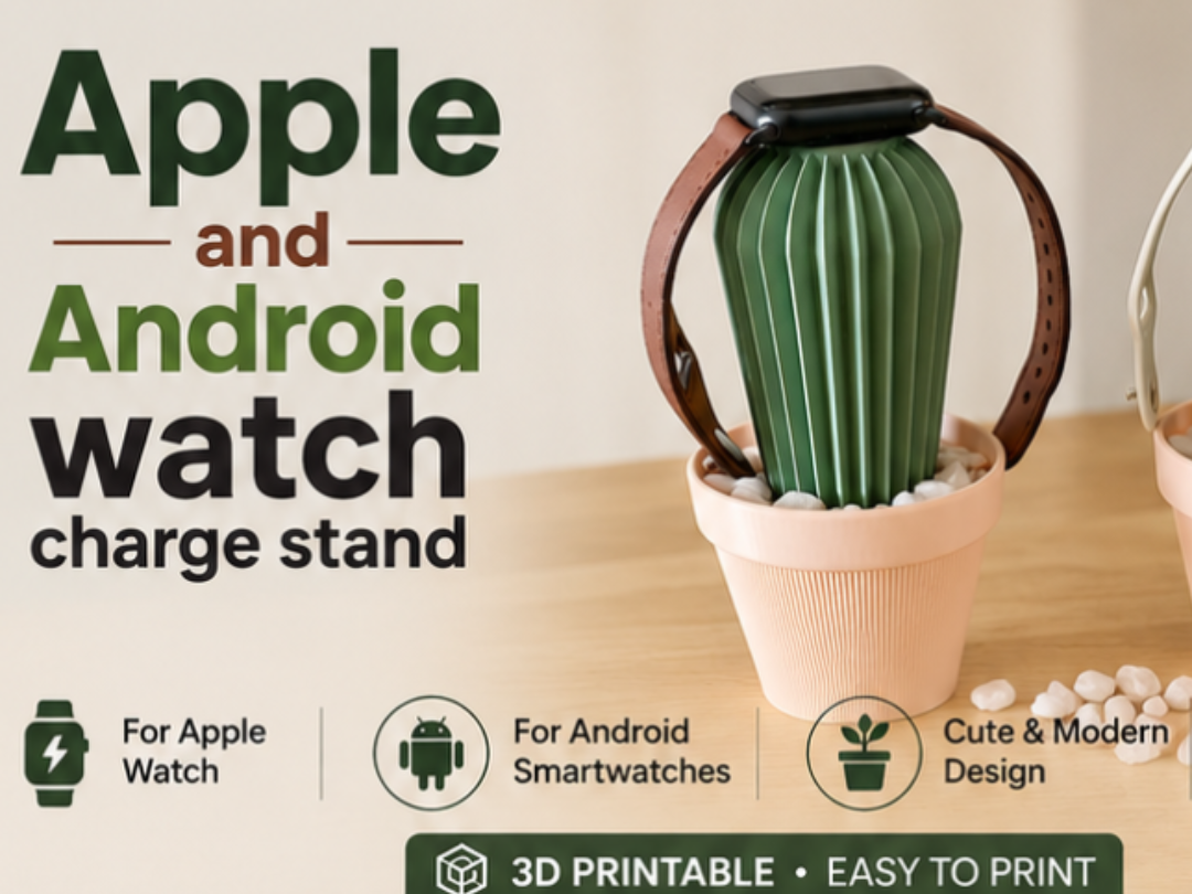 Cactus watch stand for Apple and Android Watch