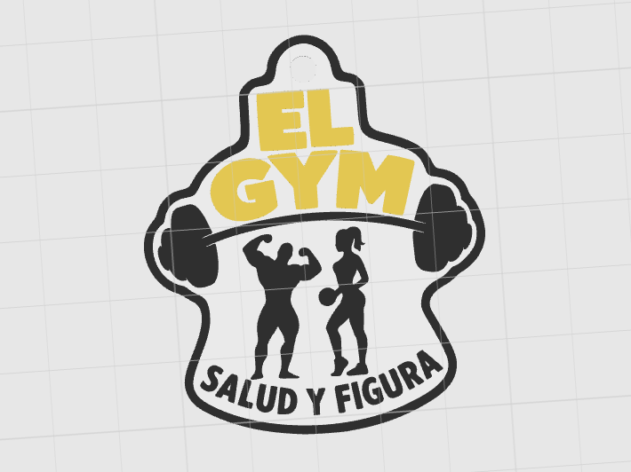 llavero gym salud y figura