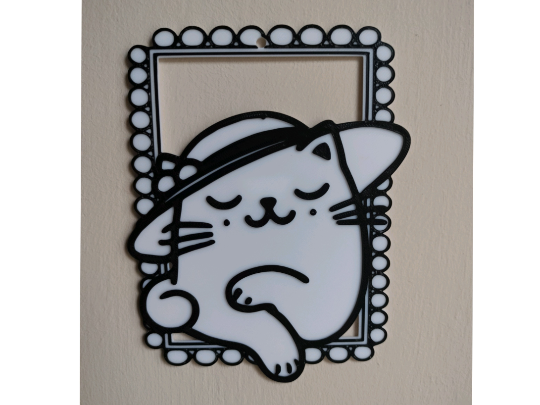 Cat lady with pearls - hanging decoration