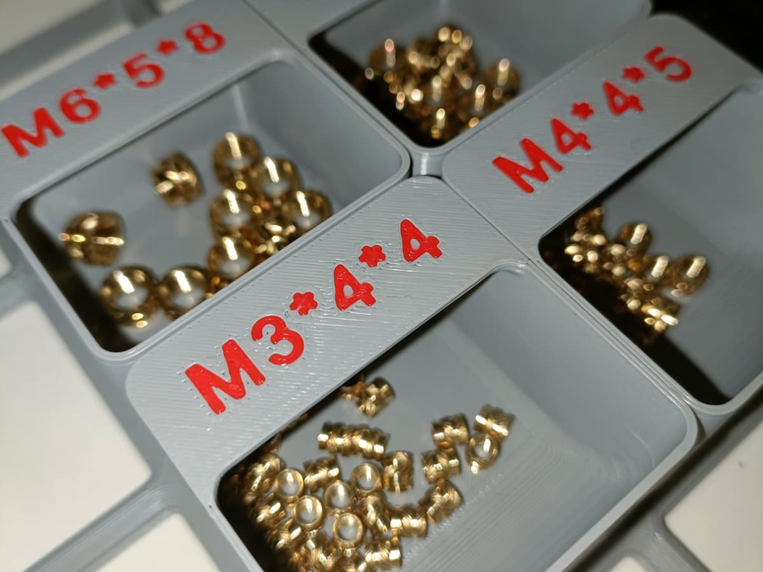 Gridfinity bin for Preciva threaded insert kit