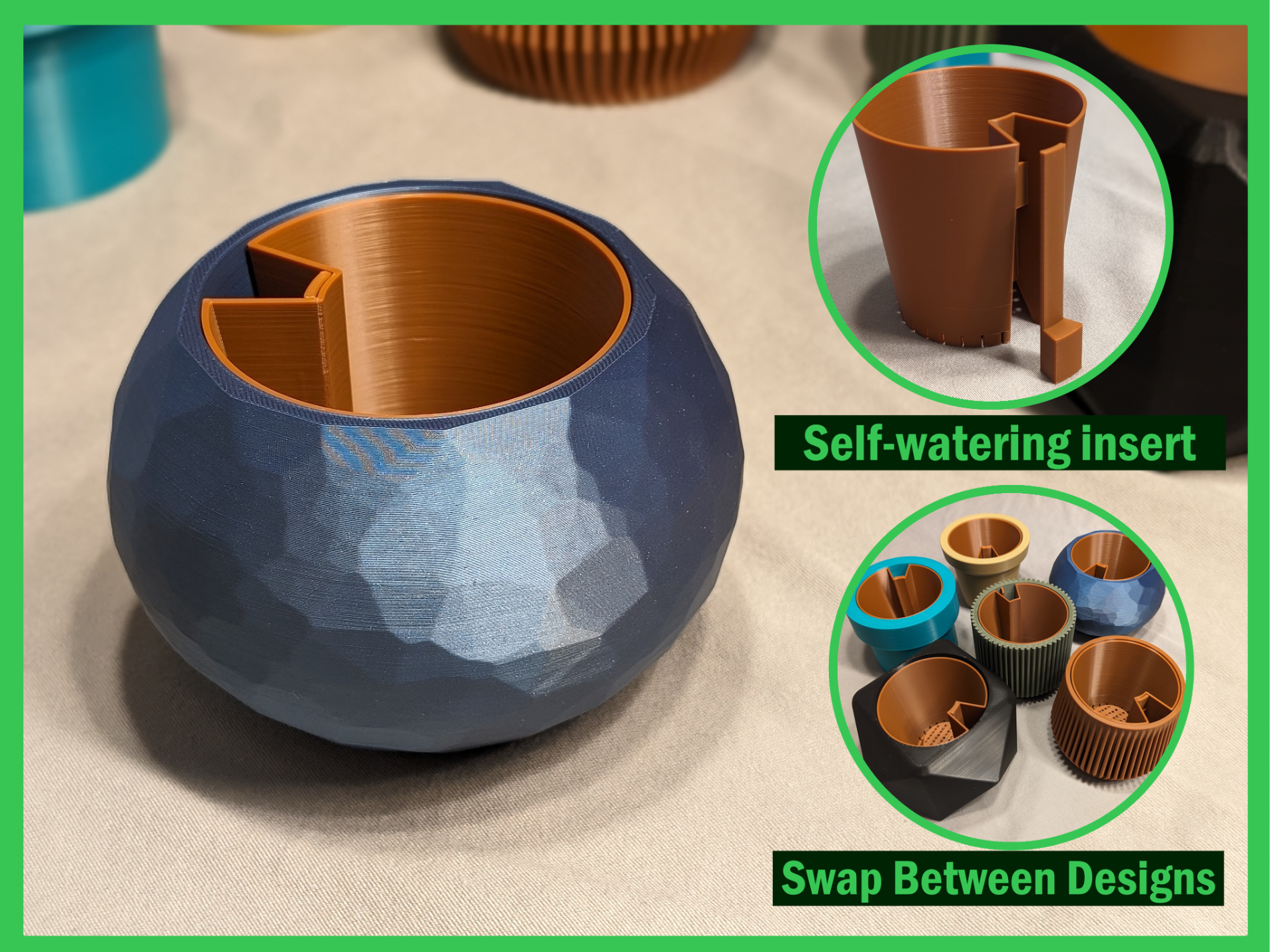 GEMMA Planter Bin Self Watering