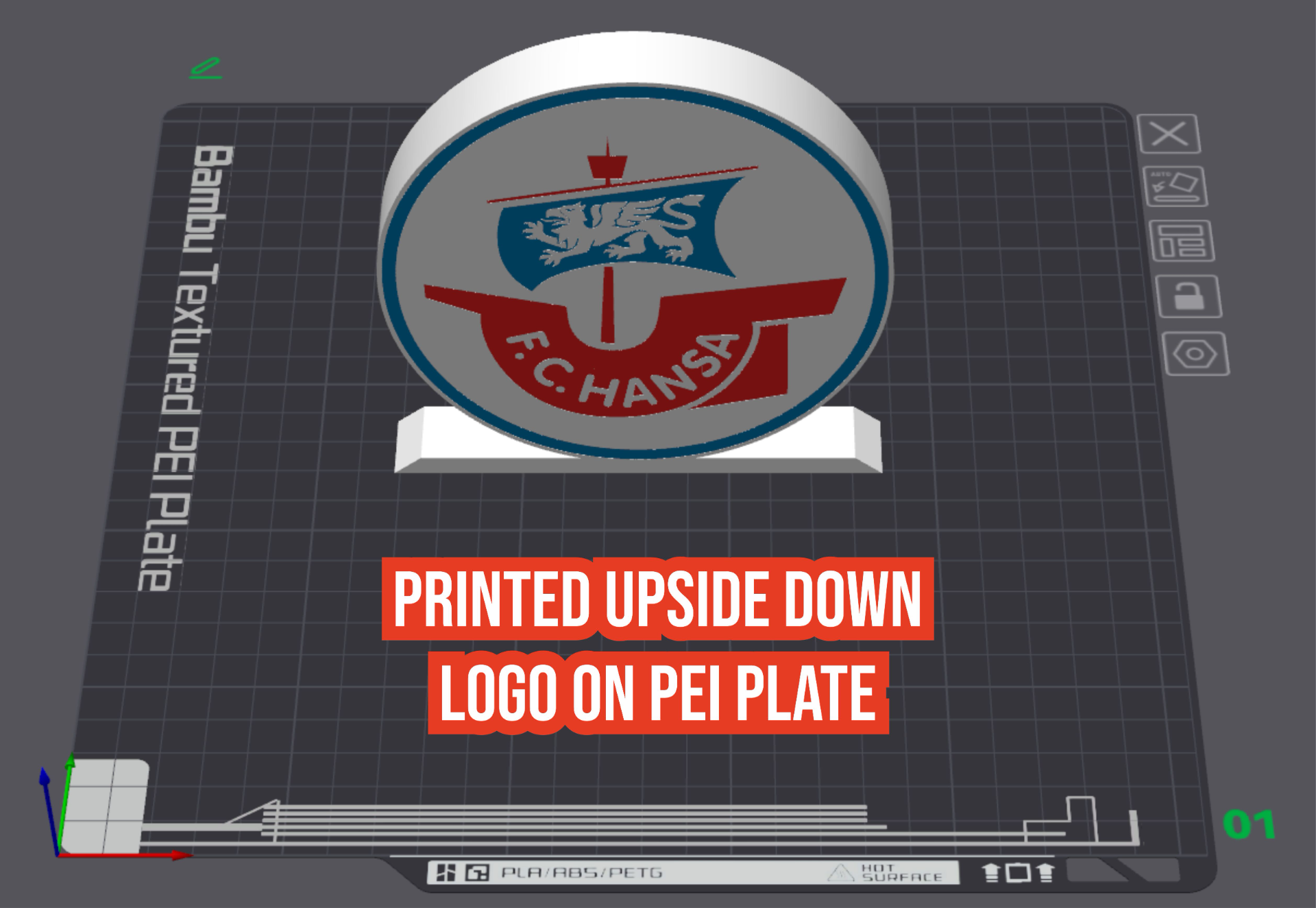 Hansa Rostock Logo Table Stand