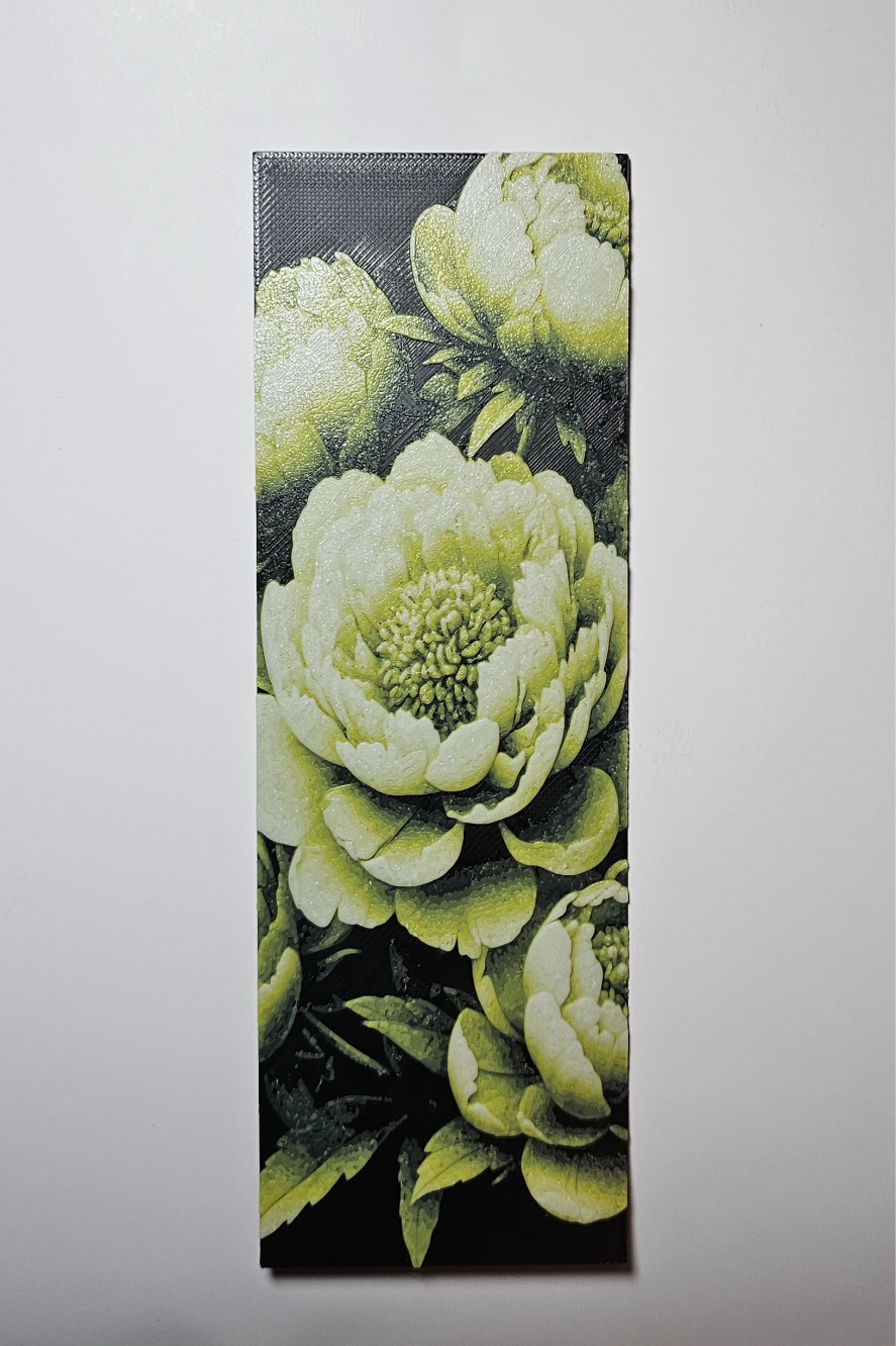 Hueforge Bookmark Peony Flower