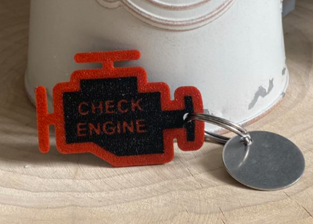 Check Engine Keychain