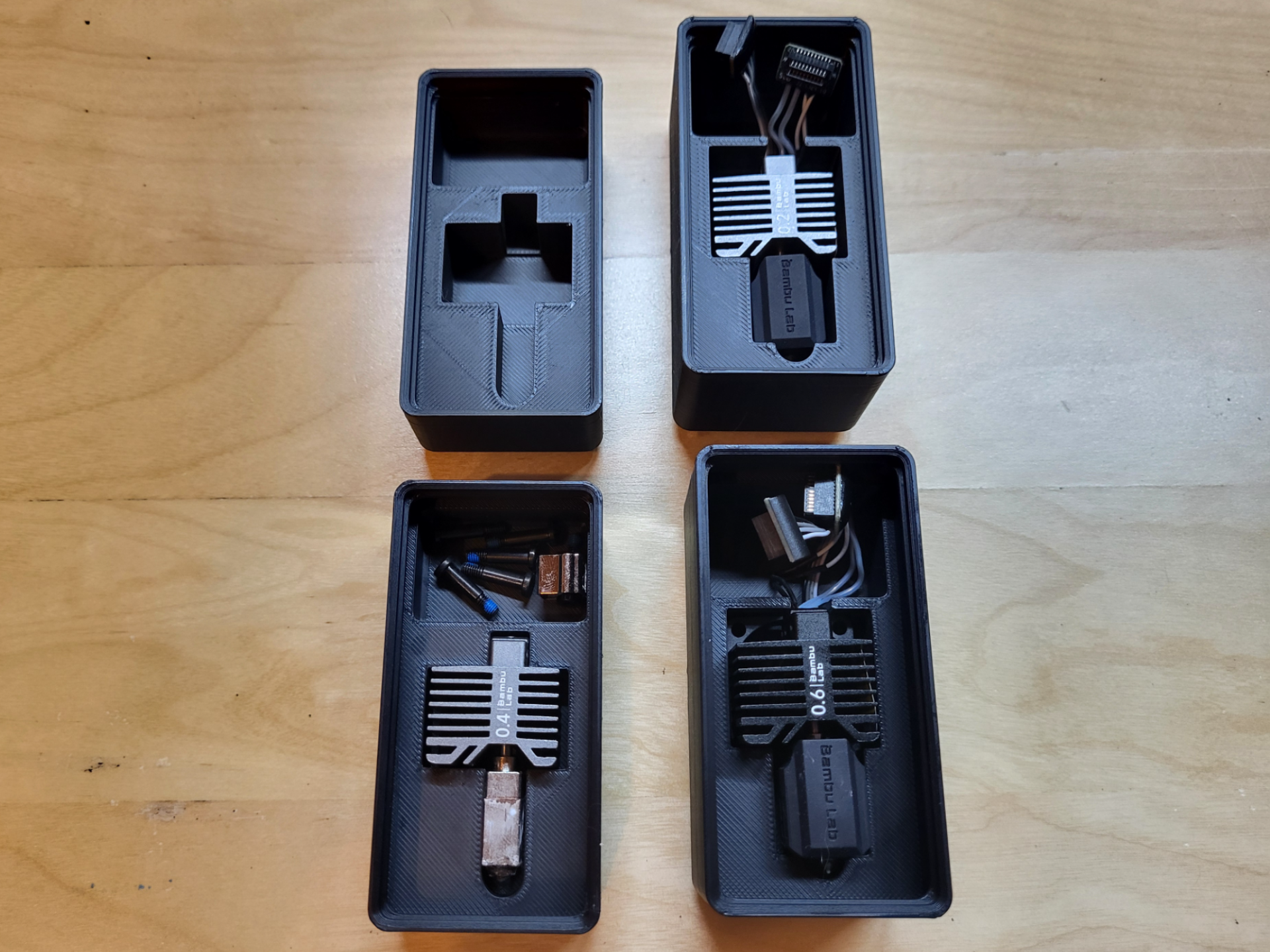 Gridfinity P1 Hotend and Complete Hotend box