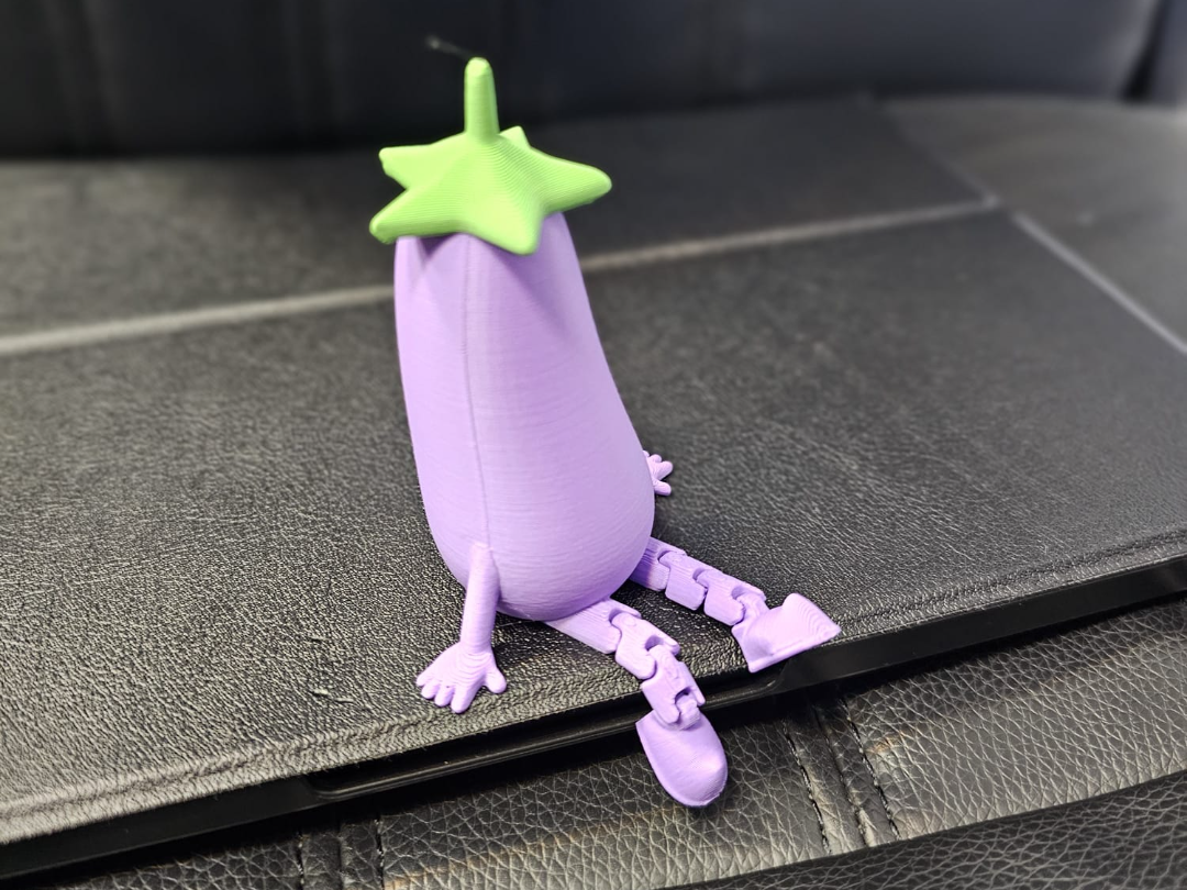 Articulated Eggplant with Hands and Legs