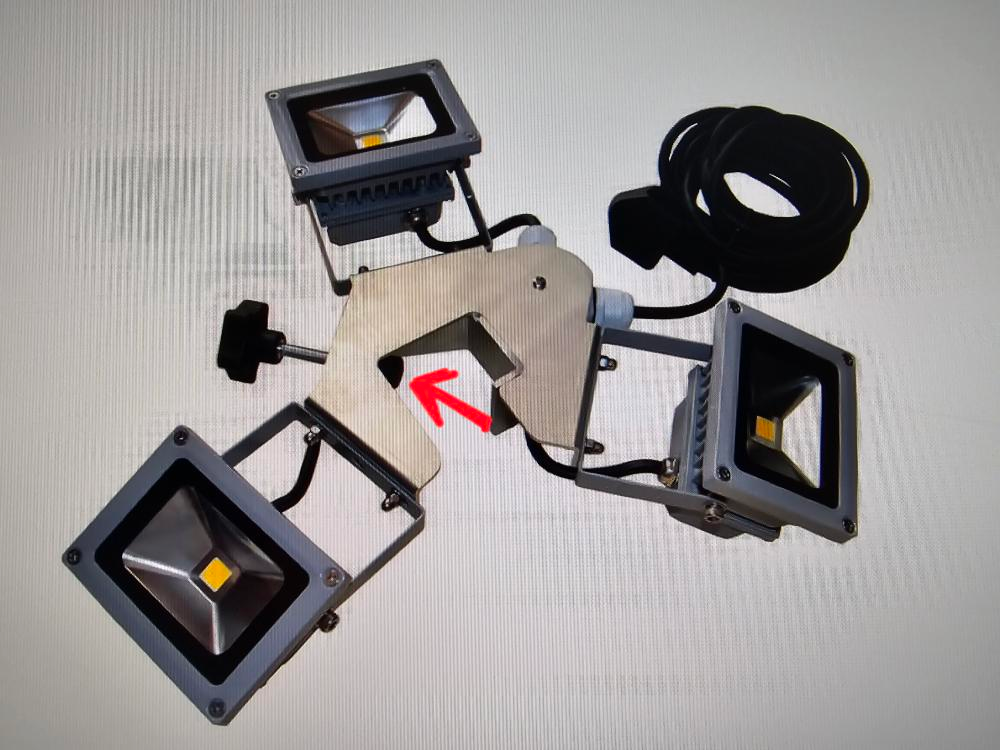 Led light tent holder