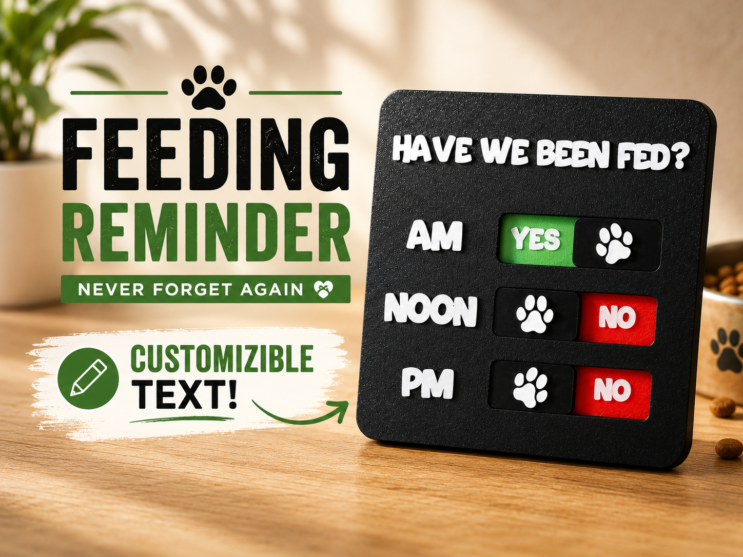 Triple Slider - Cat & Dog Feeding Reminder