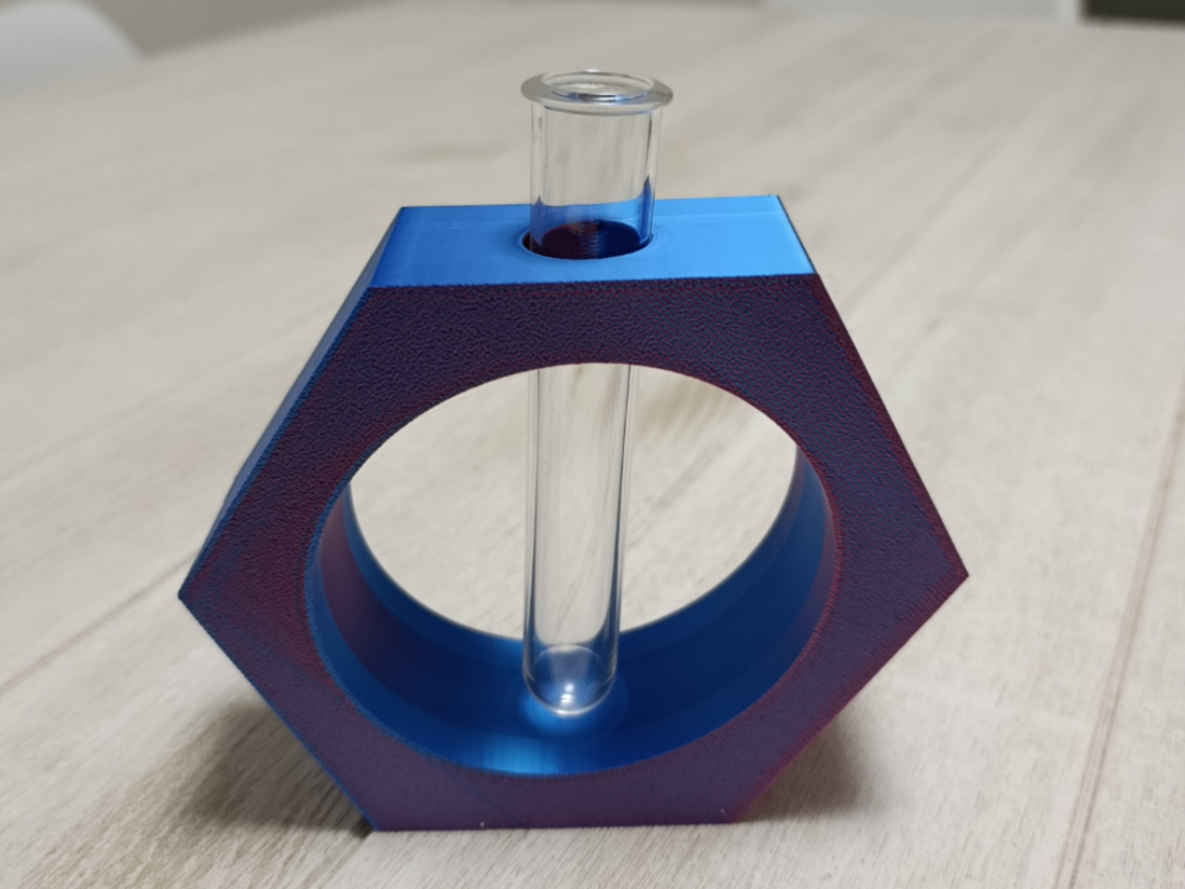 Vase Fleur Eprouvette Hexagonal
