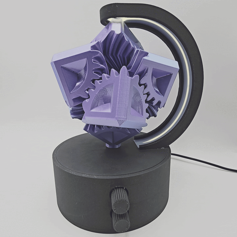 Rotating Gear Lamp Display