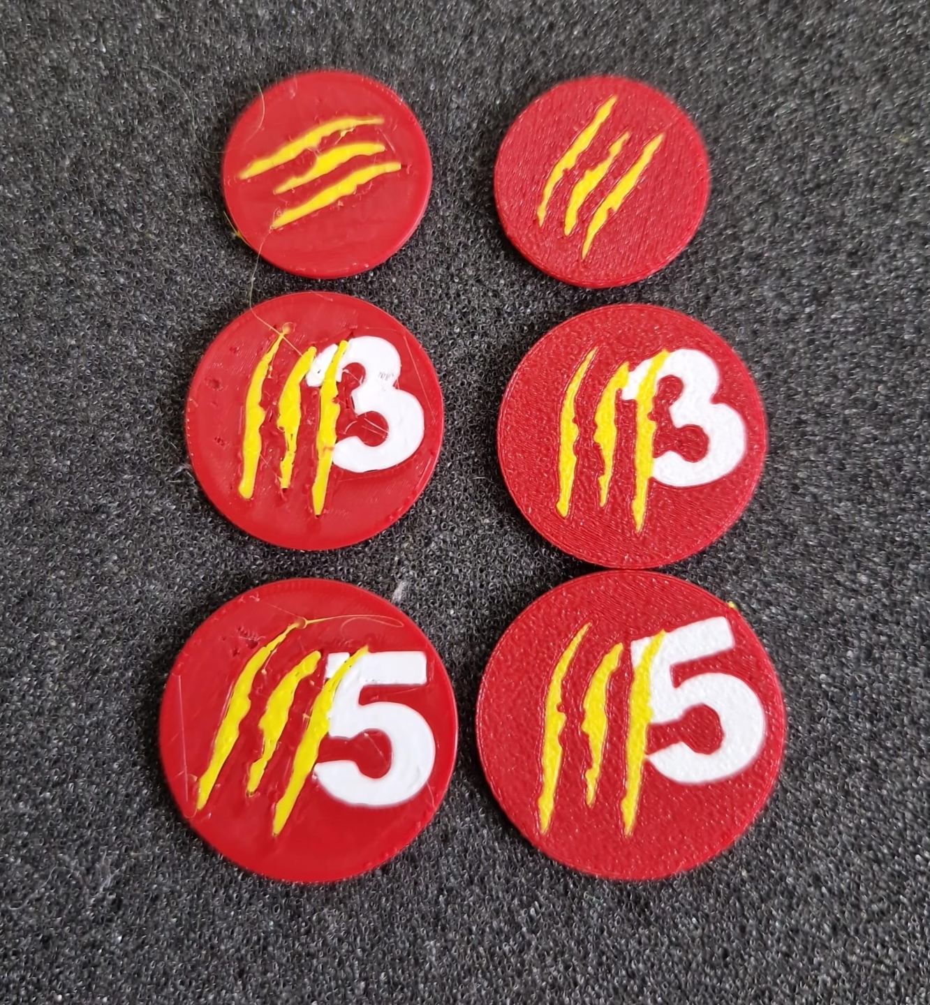 Wound tokens for Marvel Crisis Protocol for AMS