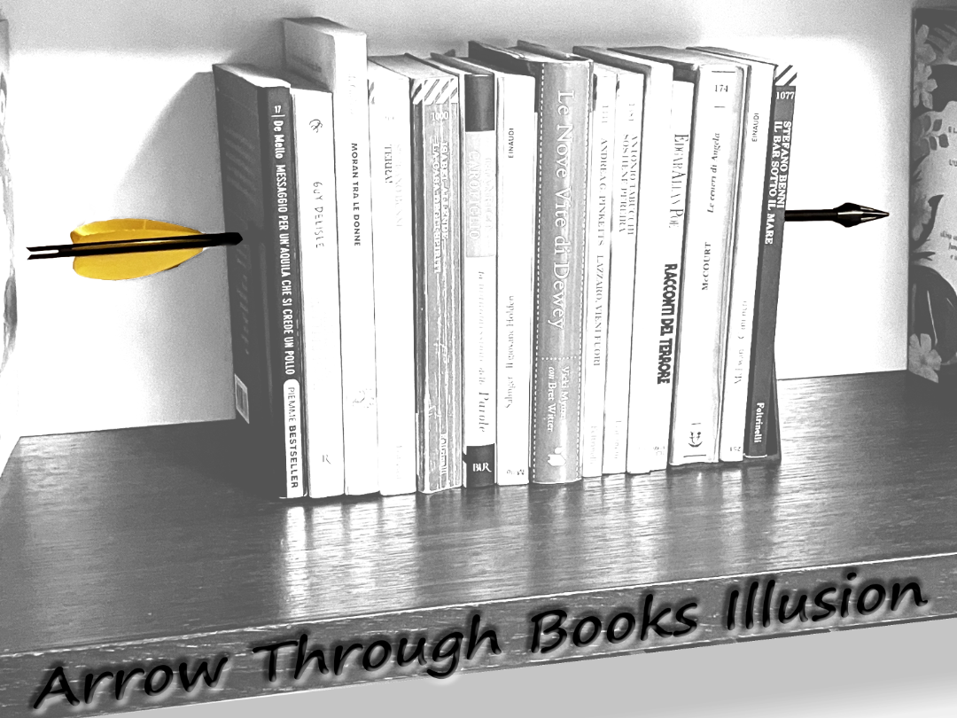 Arrow Through Books – Concept Book Nook Illusion