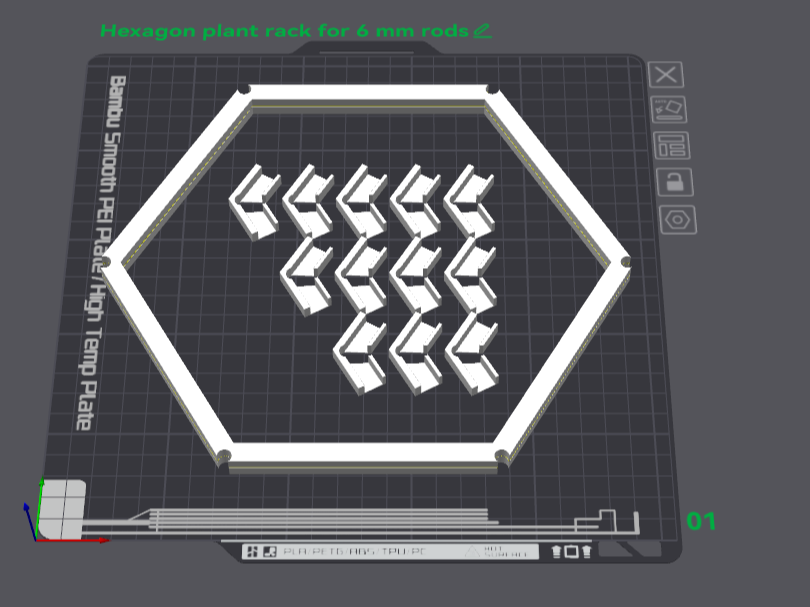 Hexagon Plant rack