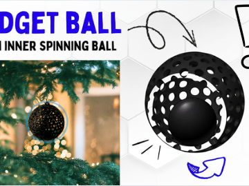 Fidget/Adorno Navideño “Bola dentro de bola”