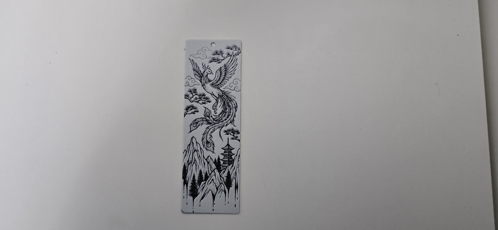 Phoenix and Pagoda Asian Art Bookmark