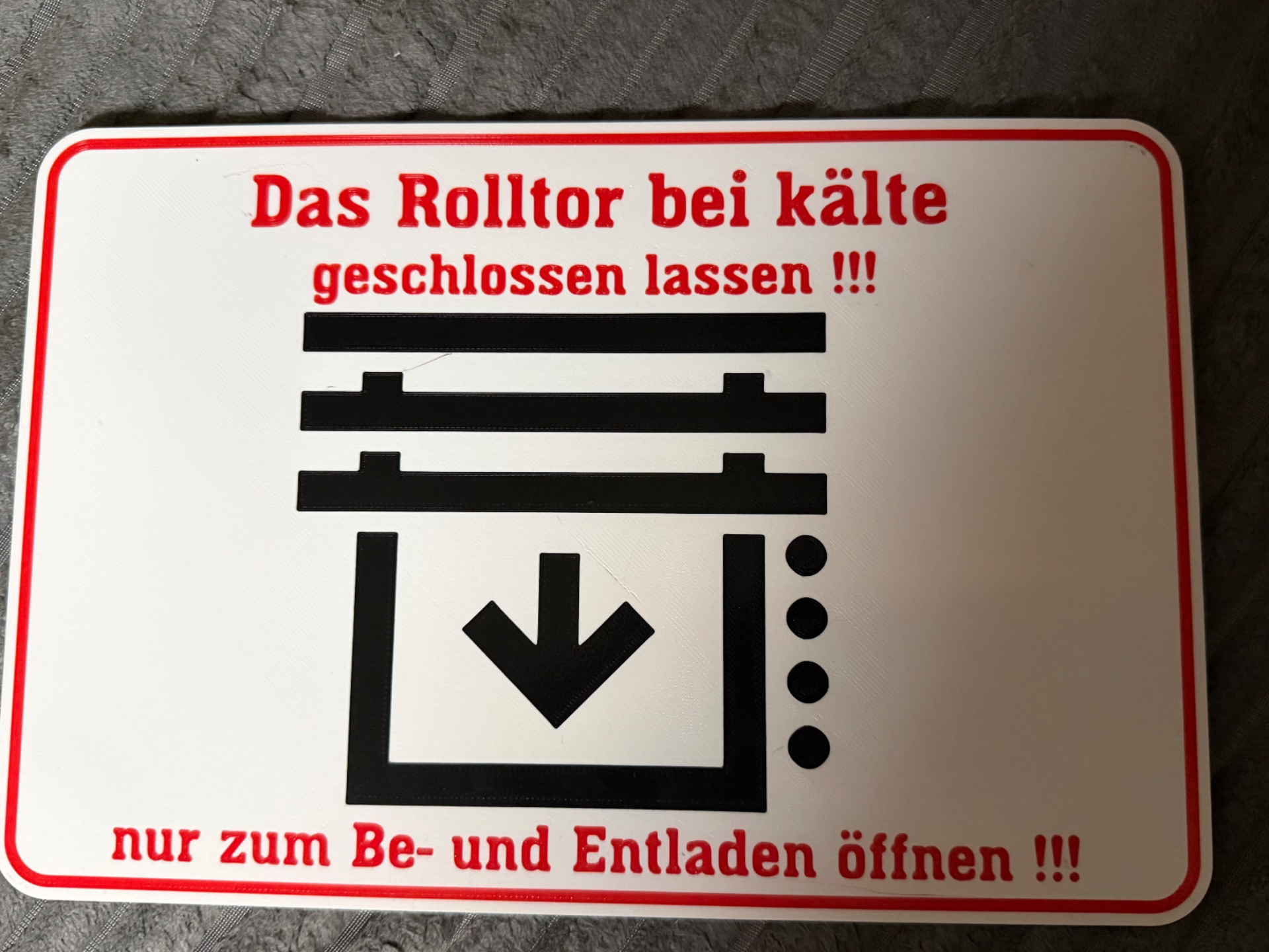 Rolltor geschlossen lassen bei kalte