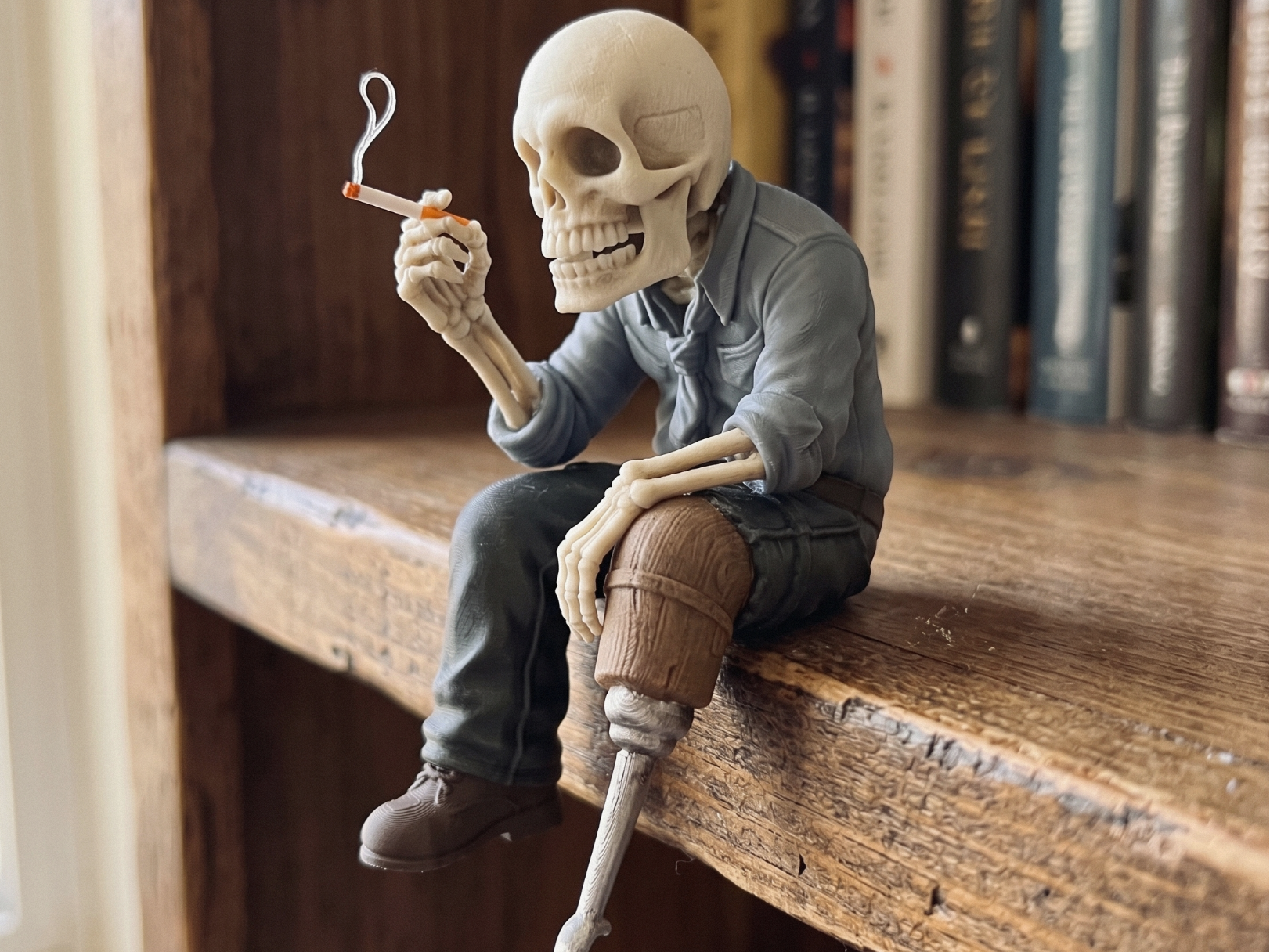 Skull Shelf Sitter Hook Figure