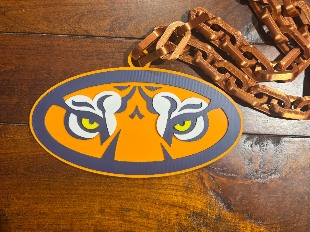 Auburn Tigers Oversized Necklace Alternate Logo