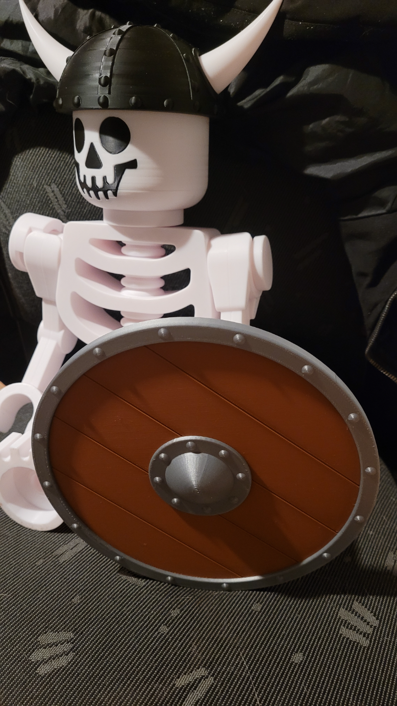 Viking-Style Shield for Mega Brick Skeleton