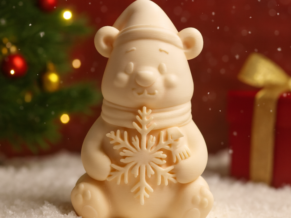 Weihnachtseisbär mit Schneeflocke