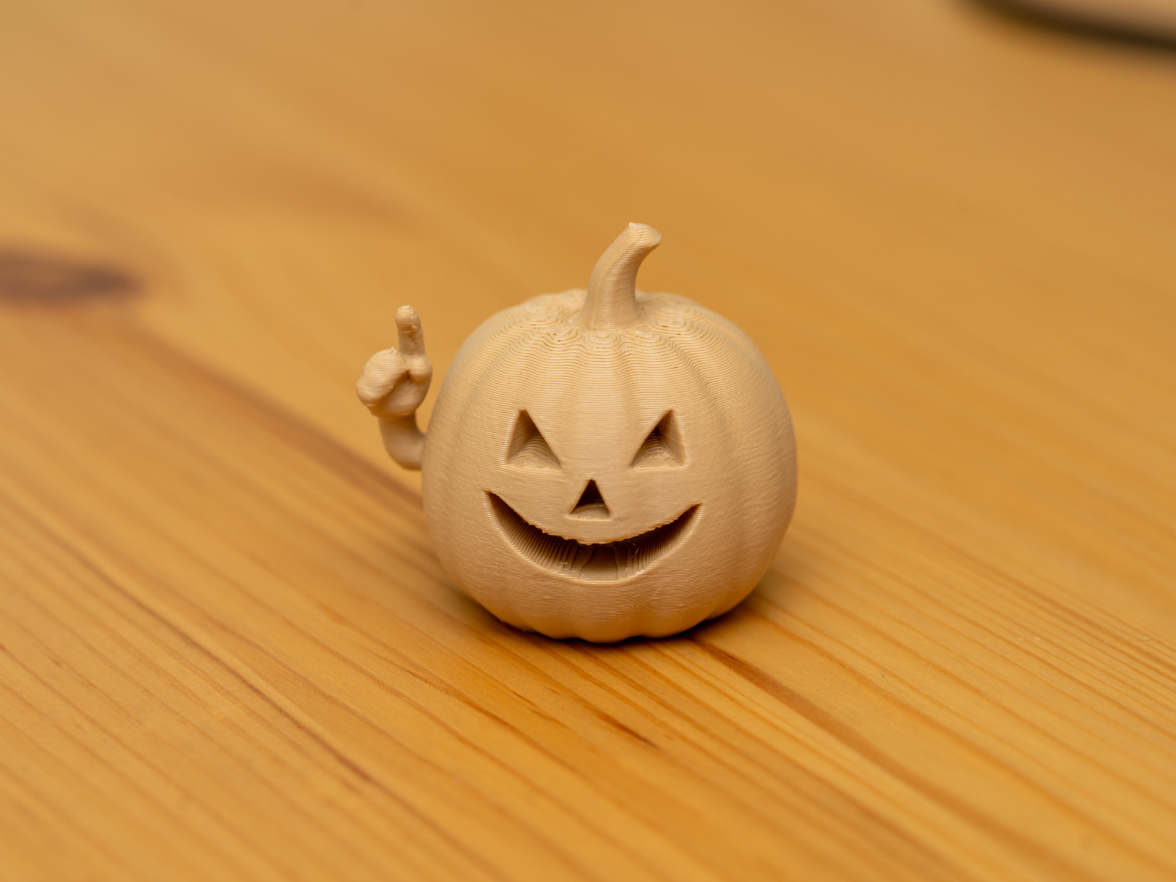 Cute Halloween Pumpkin with Raised Finger