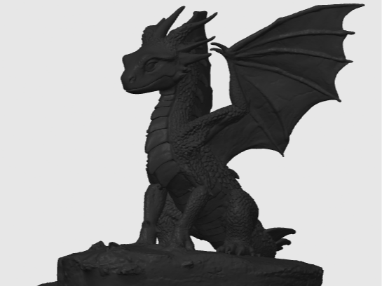 Dragon on rock
