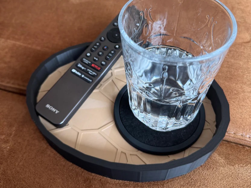 Couch hub big enough for a drink and a remote