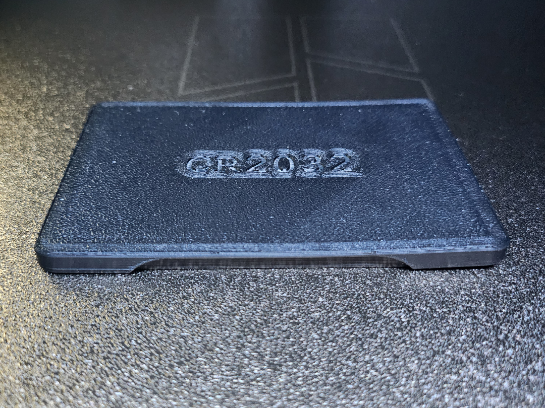 Creditcard sized CR2016, CR2025 & CR2032 Holder