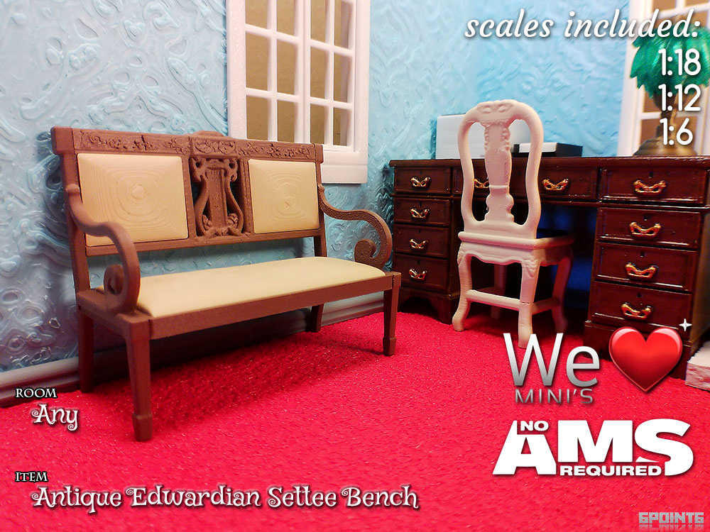 WLM - Edwardian Style Settee Bench
