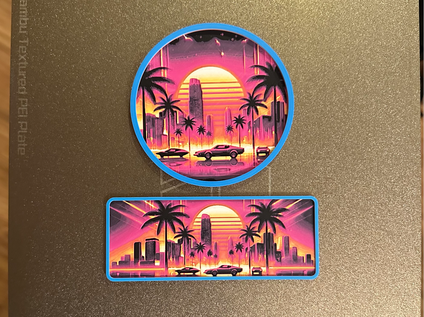 Retrowave Future City Bookmark and Coaster