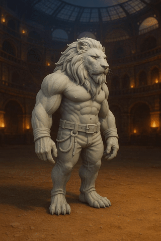 Action Animals with Army Trousers - Lion #1.