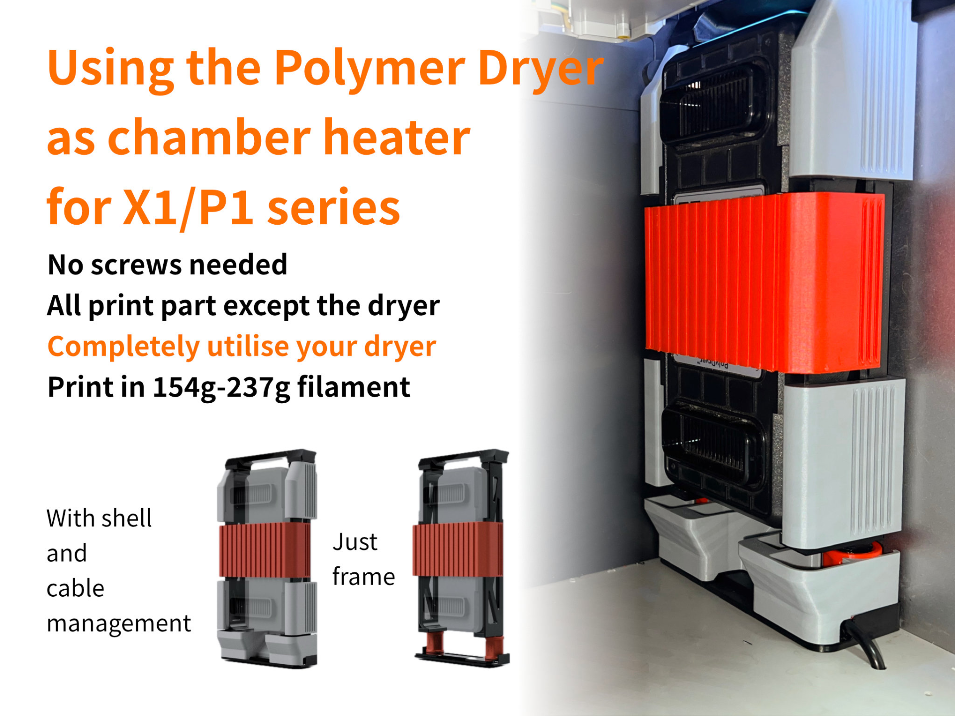 Using Polymaker Dryer as chamber heater for X1/P1