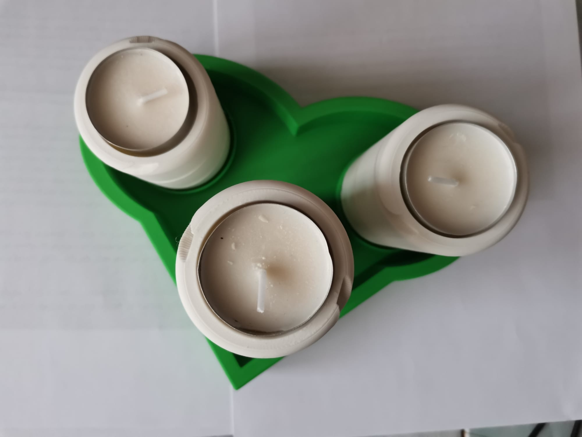 Decorative Heart Tray Candle Set - Romantic Dining