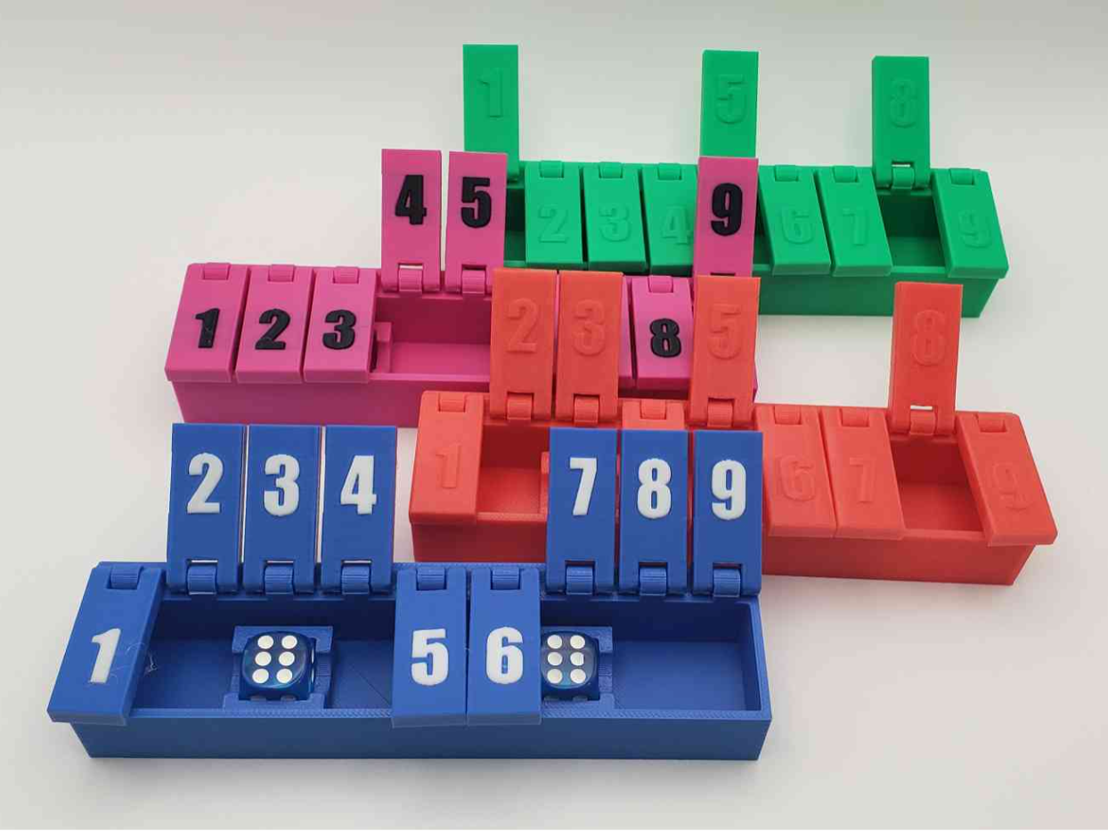 Shut The Box 1-9 print-in-place