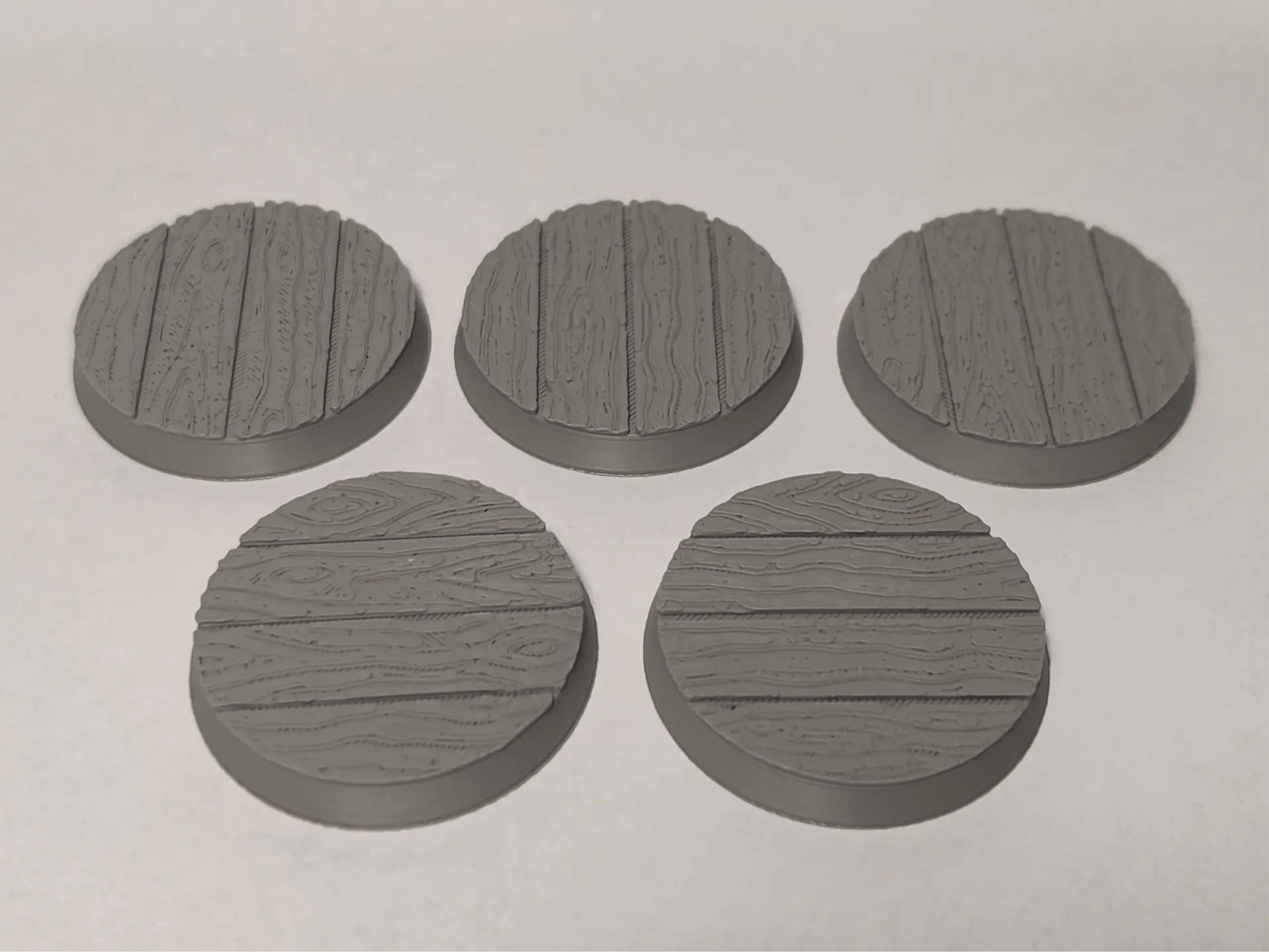 32mm Miniature Model Bases - Wood Floor- Pack 2