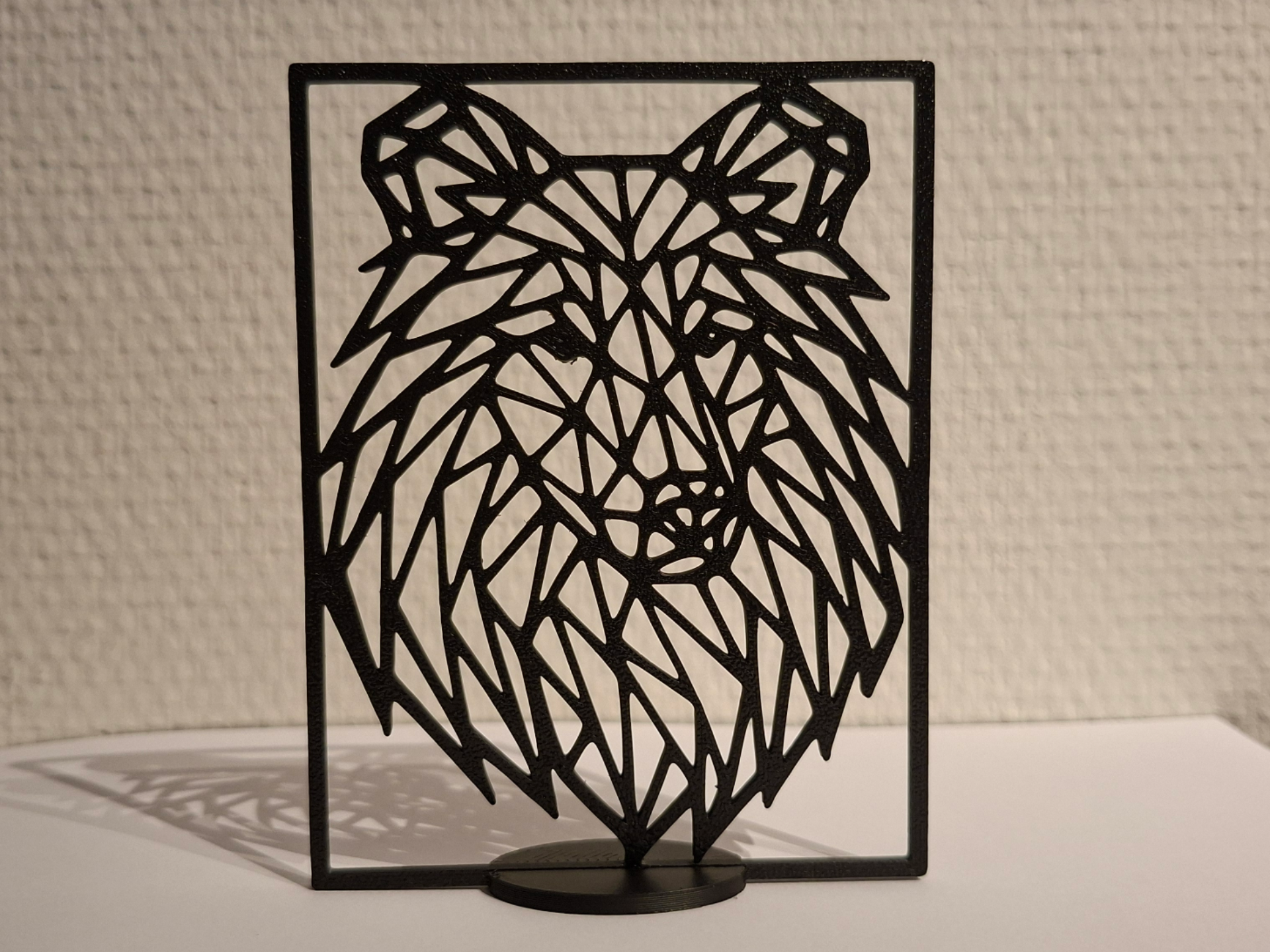Collie Line Art / Geometric + Stand