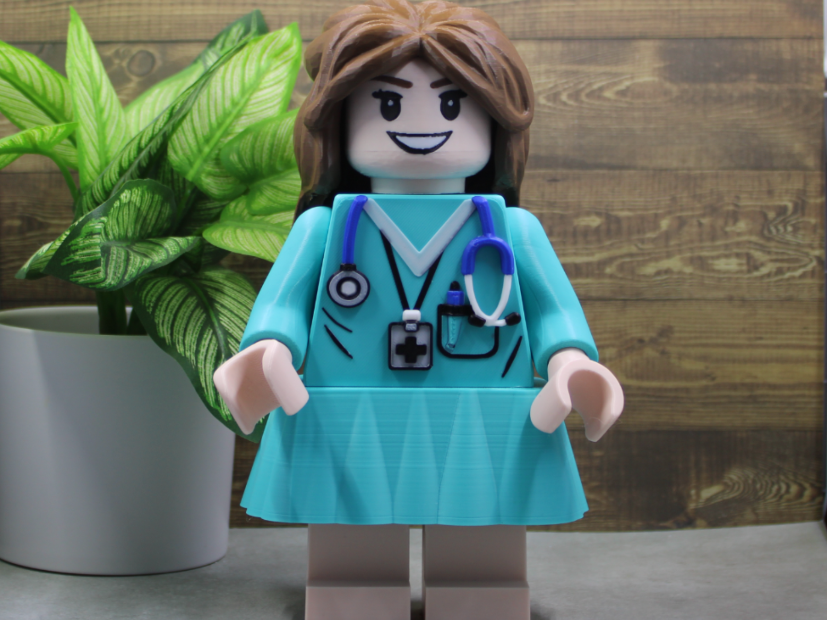 500% Brick - Female Nurse with Optional Skirt