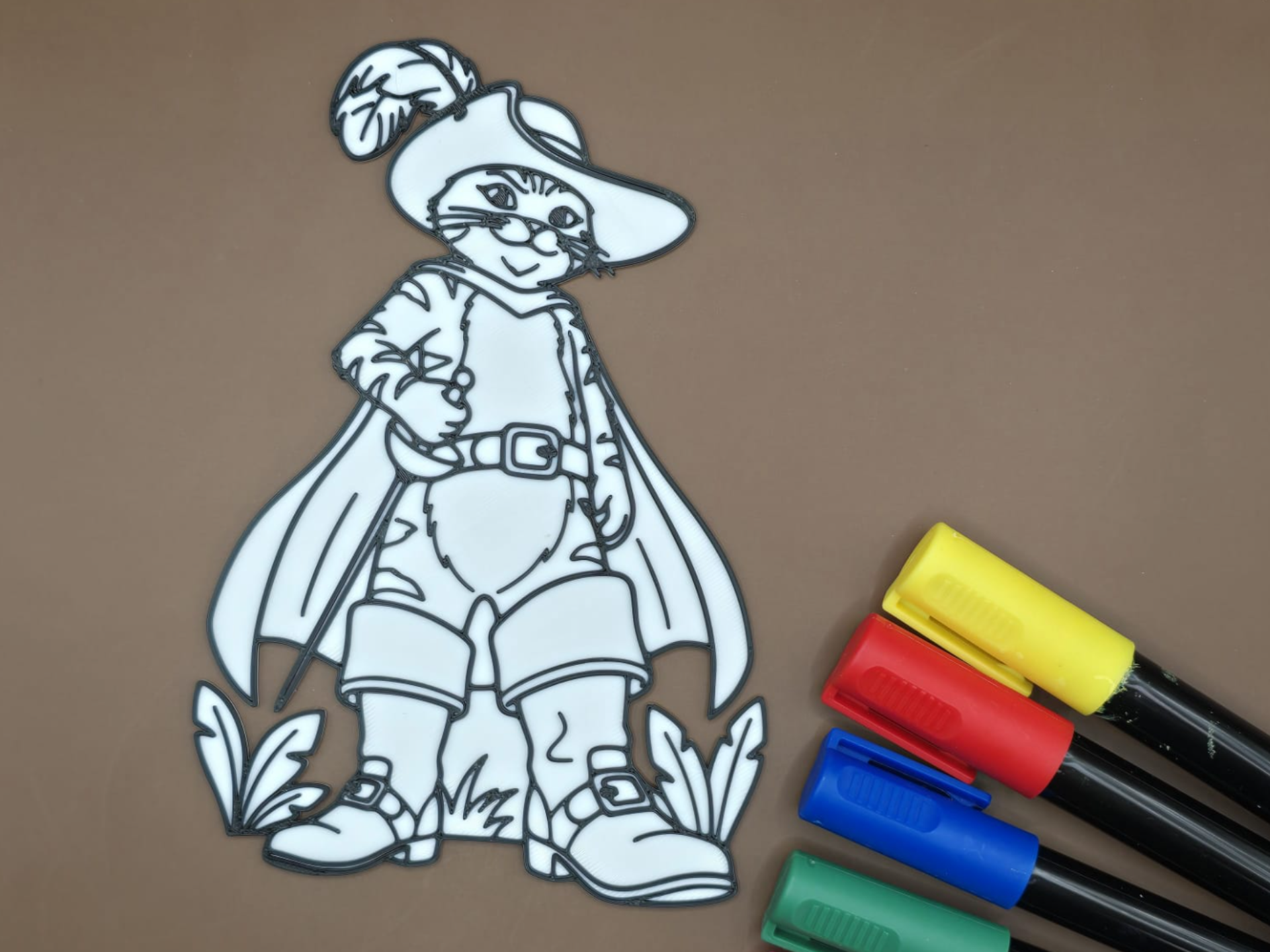Puss in Boots Coloring Panel