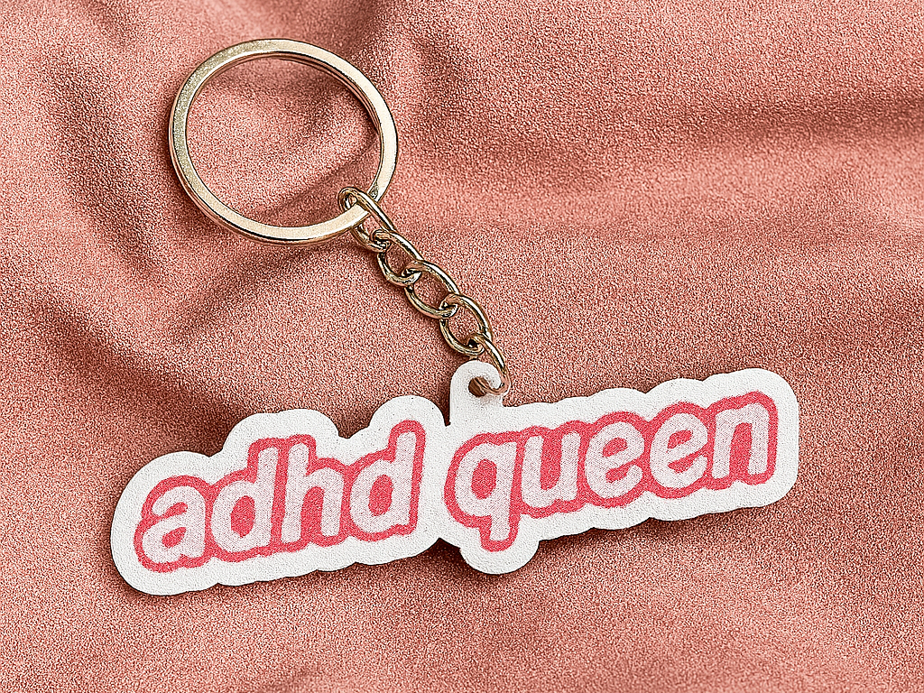 Portachiavi ADHD - "adhd queen"