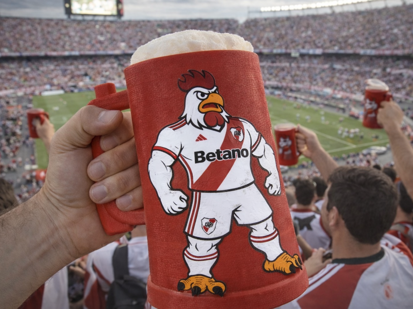 Logo chop mate milkshake River Plate Gallo Betano