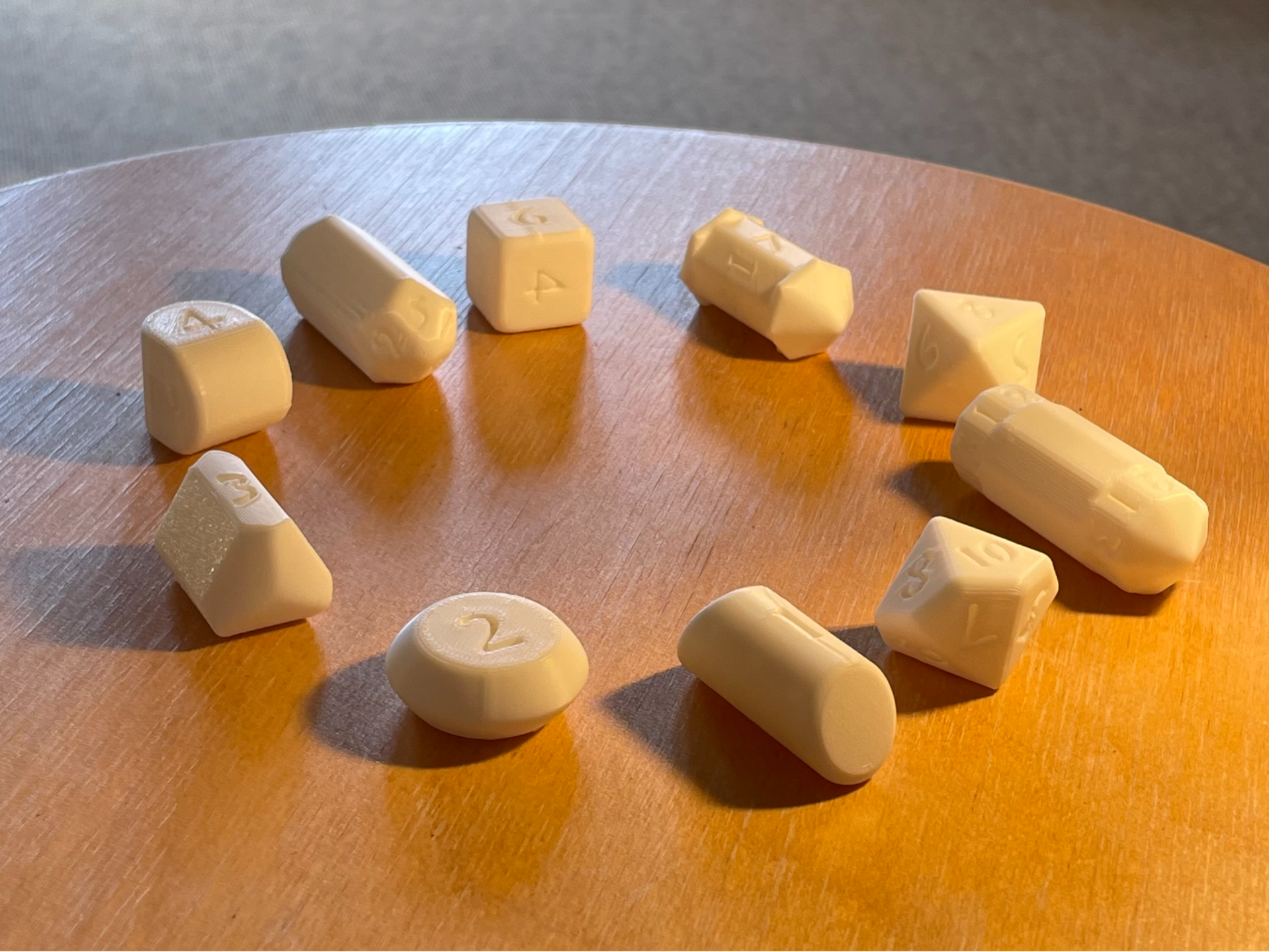 Full Dice Set - Fair dice from D1 to D10