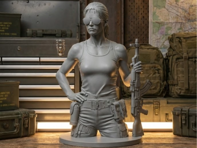 Terminator: Sarah Connor|Linda|scultura|statua