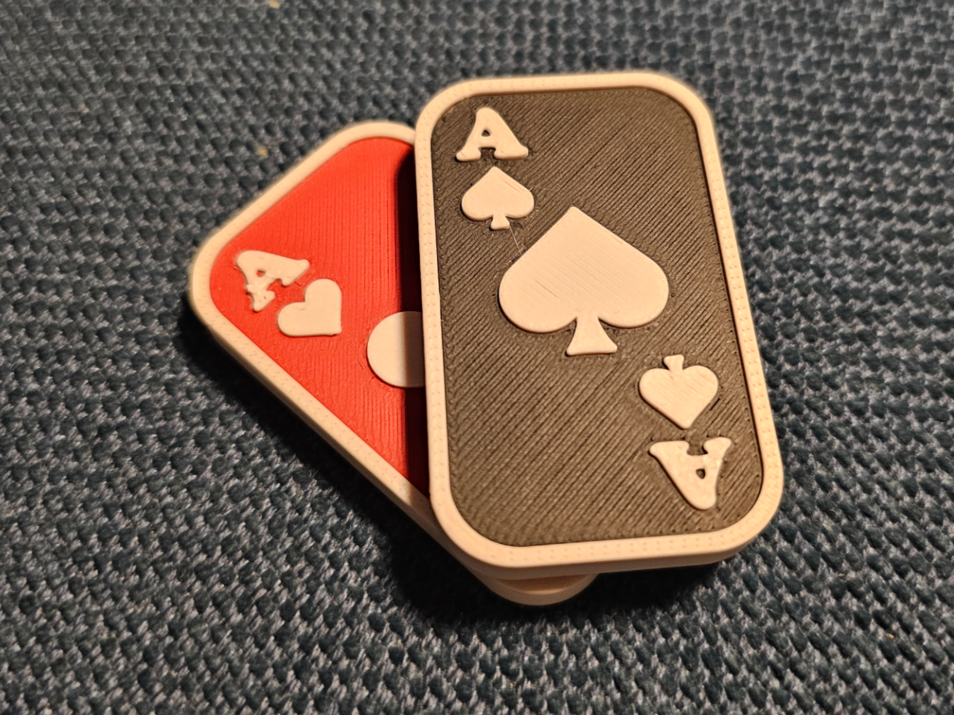 Fidget slider card Ace Heart & Spade