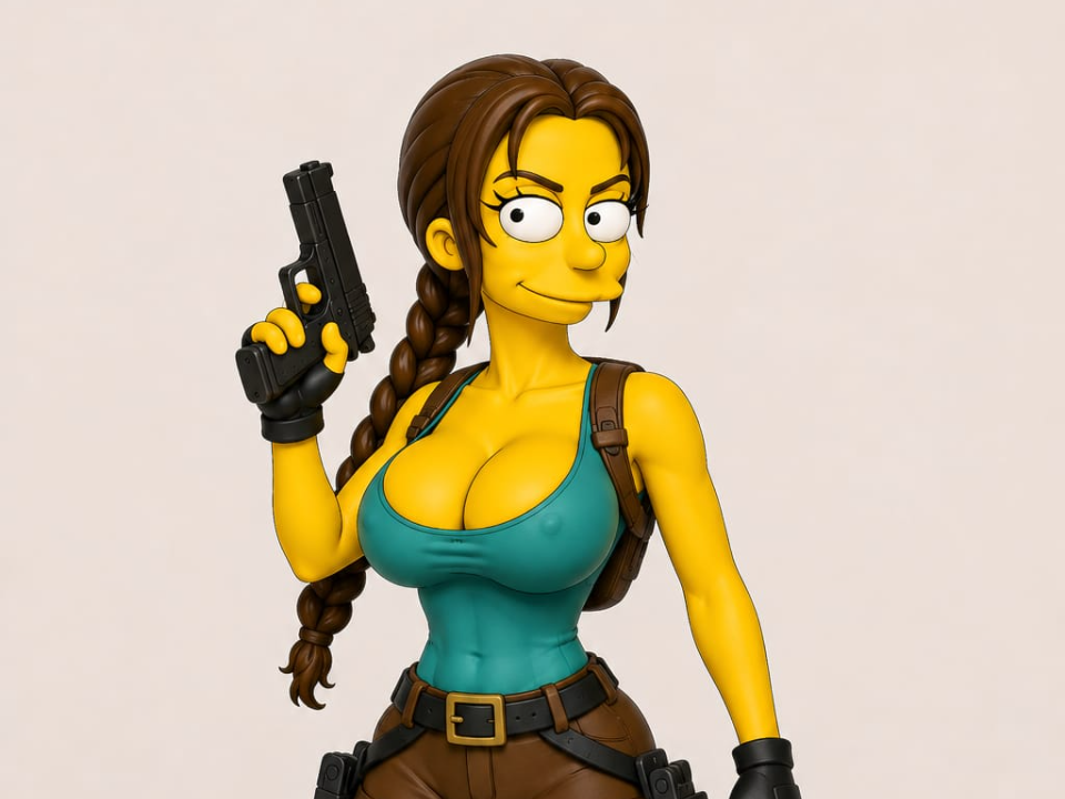 Lara Croft als Simpsons