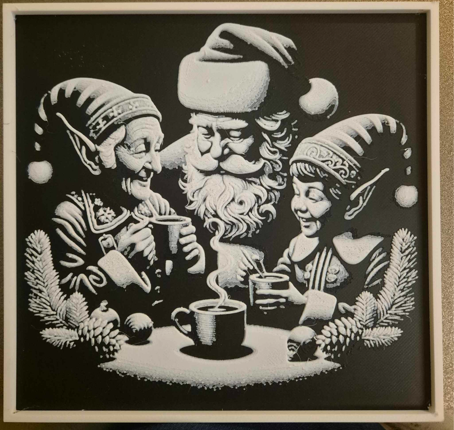 Santa and elves