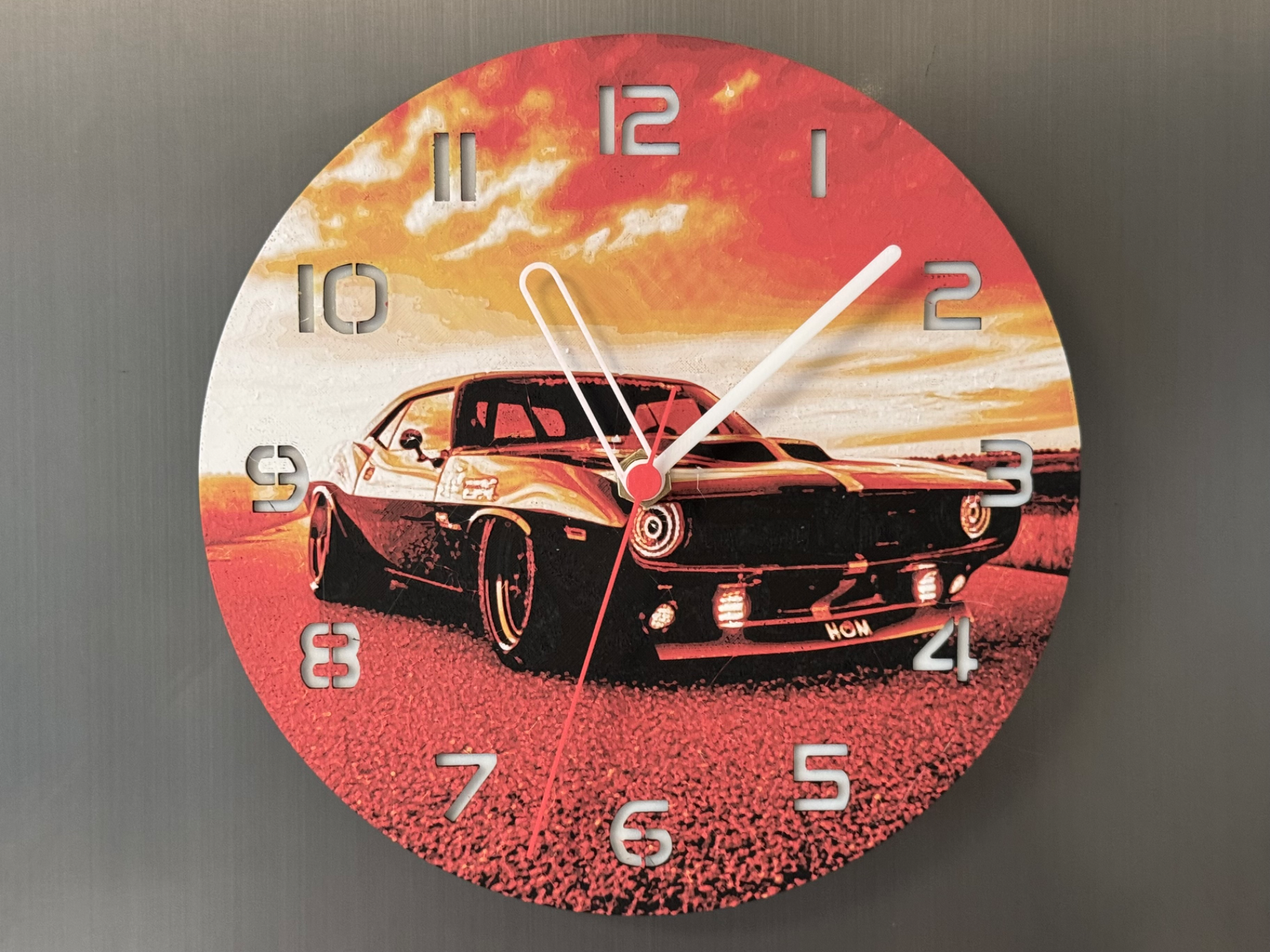 wall / desk clock 1970 Plymouth Hemi Cuda HueForge
