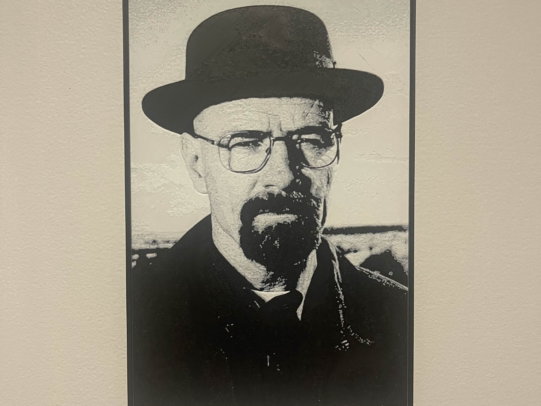 Walter White Heisenberg Hueforge - Black and White